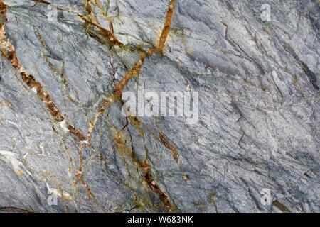 Natural Background of Metasedimentary Rock. St Agnes, North Cornwall, UK. Stock Photo