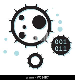 Computer Security Virus Icon as EPS 10 File Stock Vector