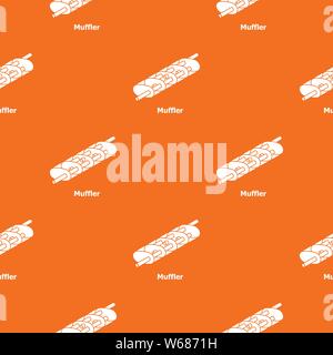 Muffler pattern vector orange Stock Vector