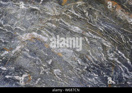 Natural Background of Metasedimentary Rock. St Agnes, North Cornwall, UK. Stock Photo