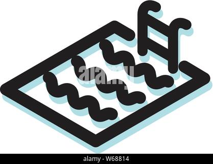 Swimming Pool Icon as EPS 10 File Stock Vector