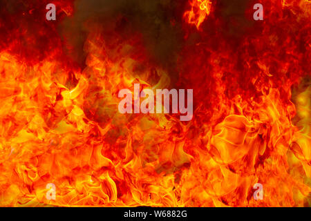 Fire flames burning tire red hot sparks Stock Photo