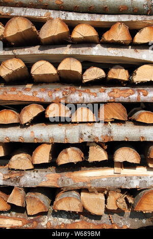 split dry firewood Stock Photo