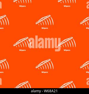Wipers pattern vector orange Stock Vector