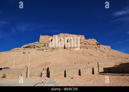 Castle in the Sahara desert in the heart of Africa Stock Photo