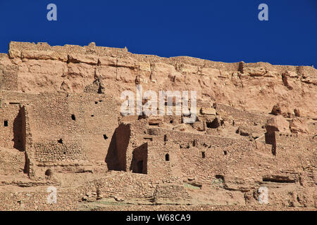 Castle in the Sahara desert in the heart of Africa Stock Photo