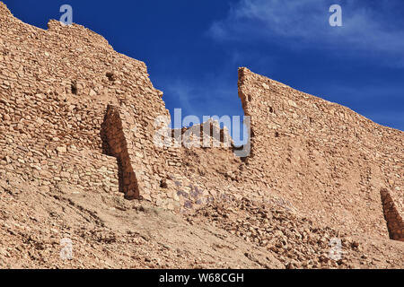 Castle in the Sahara desert in the heart of Africa Stock Photo