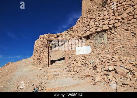 Castle in the Sahara desert in the heart of Africa Stock Photo