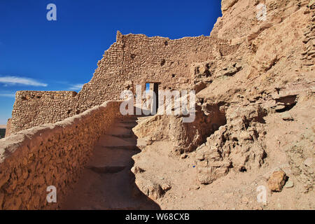 Castle in the Sahara desert in the heart of Africa Stock Photo