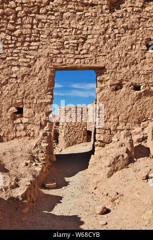 Castle in the Sahara desert in the heart of Africa Stock Photo