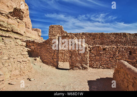 Castle in the Sahara desert in the heart of Africa Stock Photo