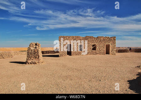 Castle in the Sahara desert in the heart of Africa Stock Photo