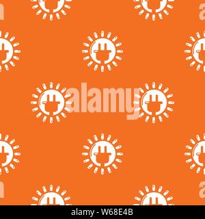 Unplugged electrical plug pattern vector orange Stock Vector