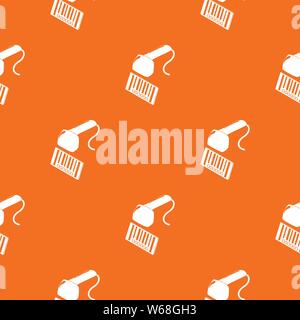 Market code scanner pattern vector orange Stock Vector