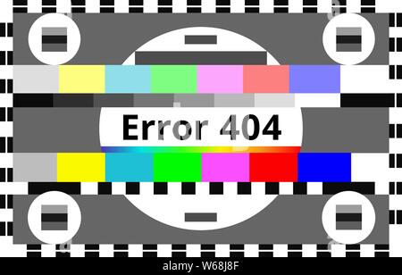 Error 404 Background in Abstract TV Test Style Stock Vector