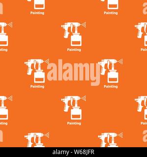 Spray gun pattern vector orange Stock Vector