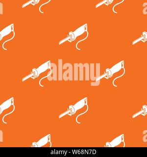 Electric pole saw pattern vector orange Stock Vector
