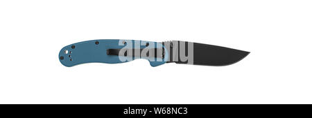 Penknife isolate on white background. Modern folding knife. Stock Photo