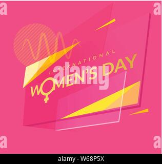 International Women's Day Banner - Illustration as EPS 10 File Stock Vector