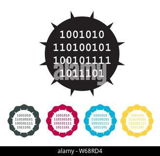 Computer Security Virus Icon as EPS 10 File Stock Vector