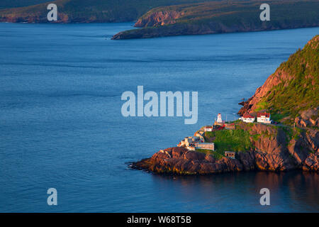 Fort Amherst Lighthouse view, Signal Hill National Historic Site, St John's, Newfoundland and Labrador, Canada Stock Photo