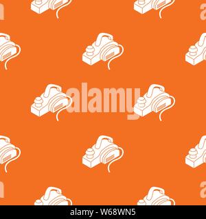 Hand power tool pattern vector orange Stock Vector