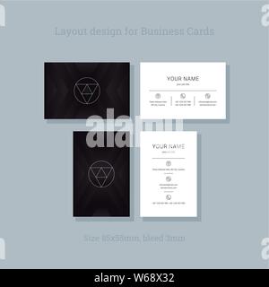Business cards. Abstract background. Templates. Vector. Stock Vector