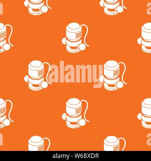 Circular power tool pattern vector orange Stock Vector