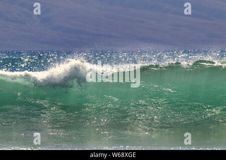 Powerful crashing surf on Maui Stock Photo