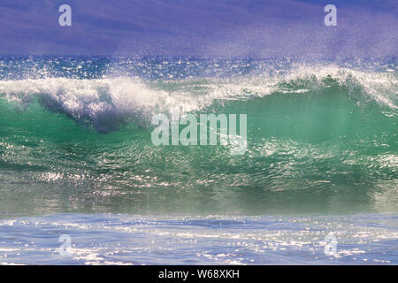 Powerful crashing surf on Maui. Stock Photo
