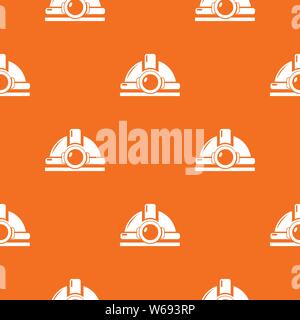 Mining helmet pattern vector orange Stock Vector