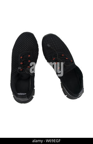 Black water sock shoes on white background Stock Photo