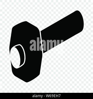 Sledgehammer icon, simple black style Stock Vector