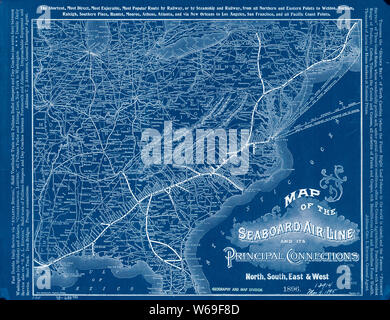 0379 Railroad Maps Map of the Seaboard Air Line and its principal ...