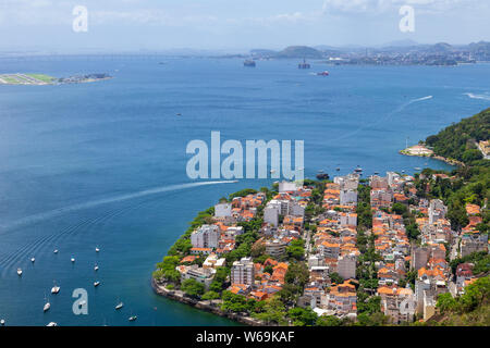 Urca seen from above, Rio de Janeiro Stock Photo