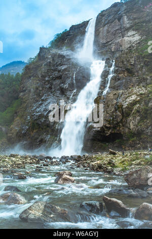 Nuranang Falls or Jang Falls, Tawang, Arunachal Pradesh, India, Asia Stock Photo