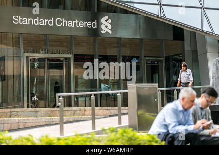 --FILE--View of a branch of London-listed Standard Chartered Bank in Shanghai, China, 4 December 2017.   Standard Chartered Bank (Hong Kong) Ltd. anno