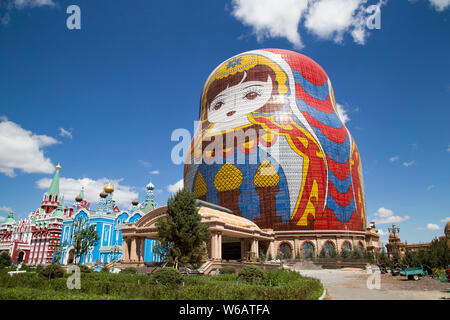 FILE--View of a 30-meter-tall matryoshka doll, known as the