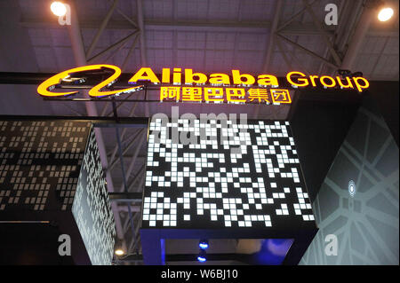 --FILE--View of the stand of Chinese e-commerce giant Alibaba Group ...