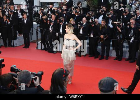 French actress Marion Cotillard arrives on the red carpet for the premiere event of 'Sink or Swim' during the 71st Cannes Film Festival in Cannes, Fra Stock Photo