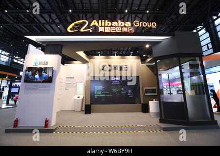 --FILE--View of the stand of Chinese e-commerce giant Alibaba Group ...