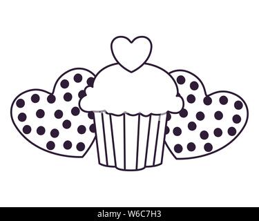 silhouette of delicious bakery cakes and cookies Stock Vector Image ...