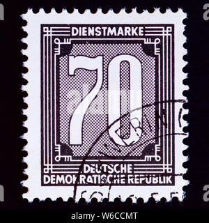 East Germany postage stamp - Official Stamps for Administration Post Stock Photo