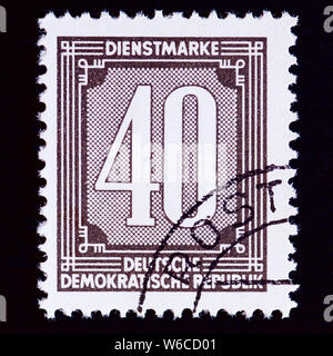 East Germany postage stamp - Official Stamps for Administration Post Stock Photo