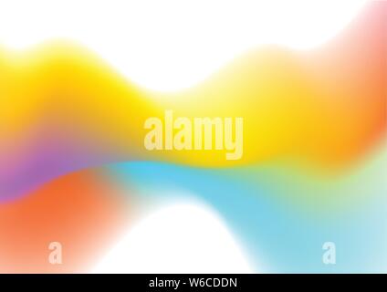 Abstract colorful liquid wave shiny vector background Stock Vector