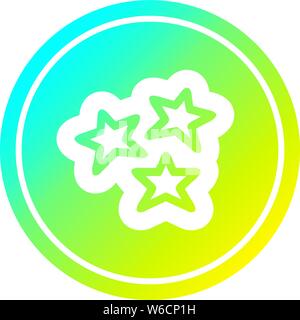 star shapes circular icon with cool gradient finish Stock Vector Image ...