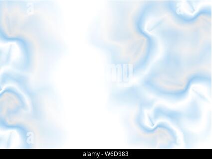 Abstract flowing light blue iridescent gradient background. Vector design Stock Vector