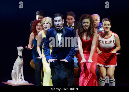 Edinburgh, Scotland. 31 July. 2019. Photocall Press launch Assembly. Edinburgh Fringe Festival. Pictured, cast from the show Friendsical: A Parody Musical About Friends. Pako Mera/Alamy Live News Stock Photo