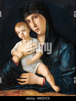 Giovanni Bellini, painting, Madonna and Child, 1480-1485 Stock Photo