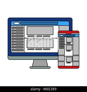 social media network chatting cartoon Stock Vector